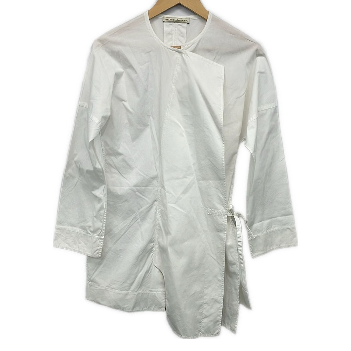 BALENCIAGA(バレンシアガ) チュニック サイズ34 S レディース - 301566TCB71 白 クルーネック/長袖/変形デザイン 14,768円