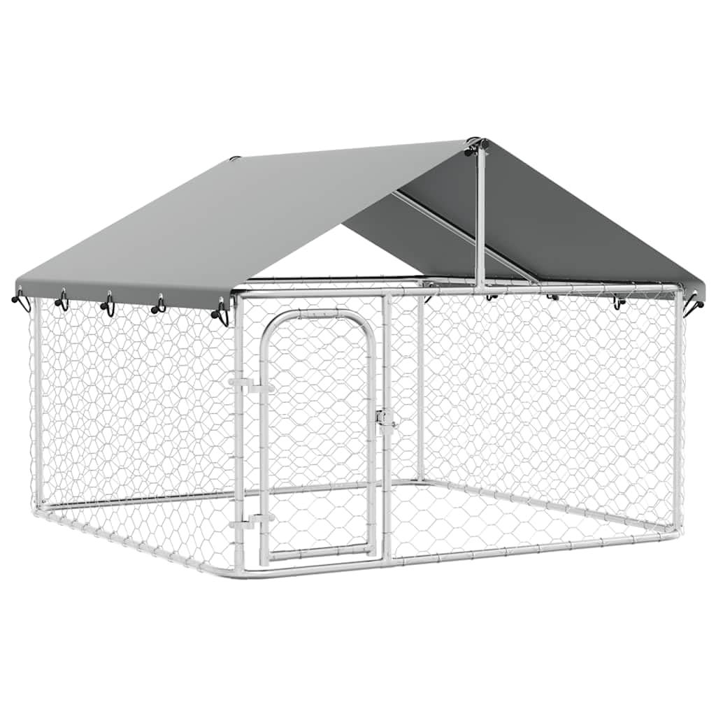 vidaXL 屋外用犬小屋 屋根付き 200x200x150cm