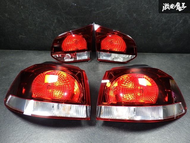 【 良品！ 即発送！】VW ゴルフ6 純正 テールランプ テールライト 1台分 4点セット 左右セット 外側 内側 刻印 167 970-01 A046341