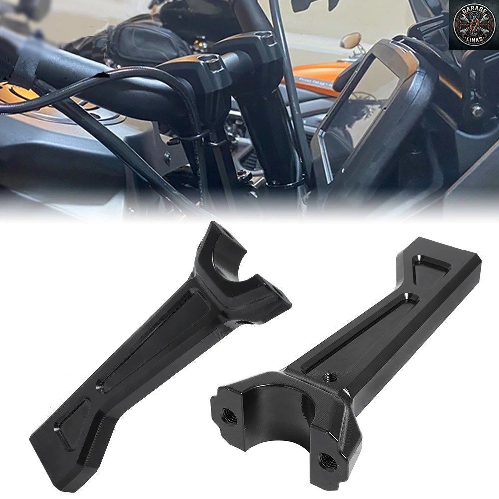 HARLEY PAN AMERICA RA 1250 SPECIAL 1250S RA1250S 21-22 6.3インチ UPRIGHT/CURVED TALL HANDLEBAR RISERS MOUNT CLAMP KIT