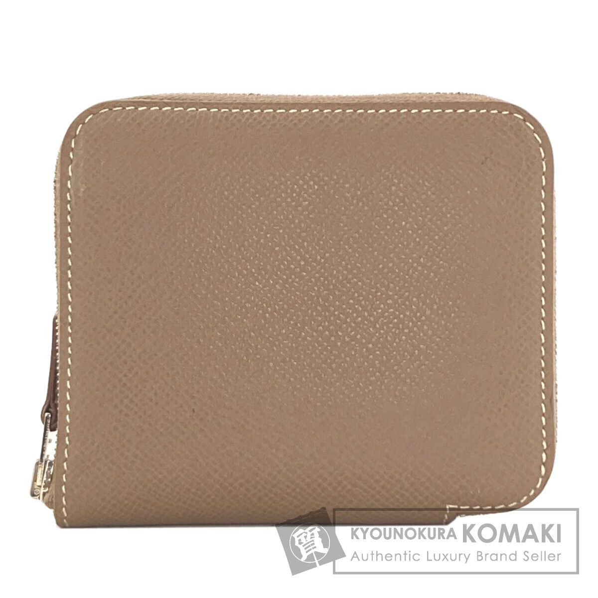 HERMES エルメス アザップ シルクイン コンパクト エトープ シルバー金具 コインケース エプソン レディース [中古]