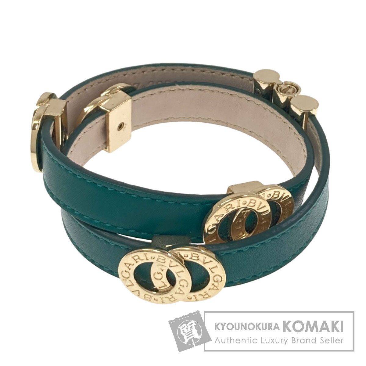 BVLGARI ブルガリ ブルガリブルガリ ダブル コイル ブレスレット ブレスレット レザー 金属製 レディース [中古]