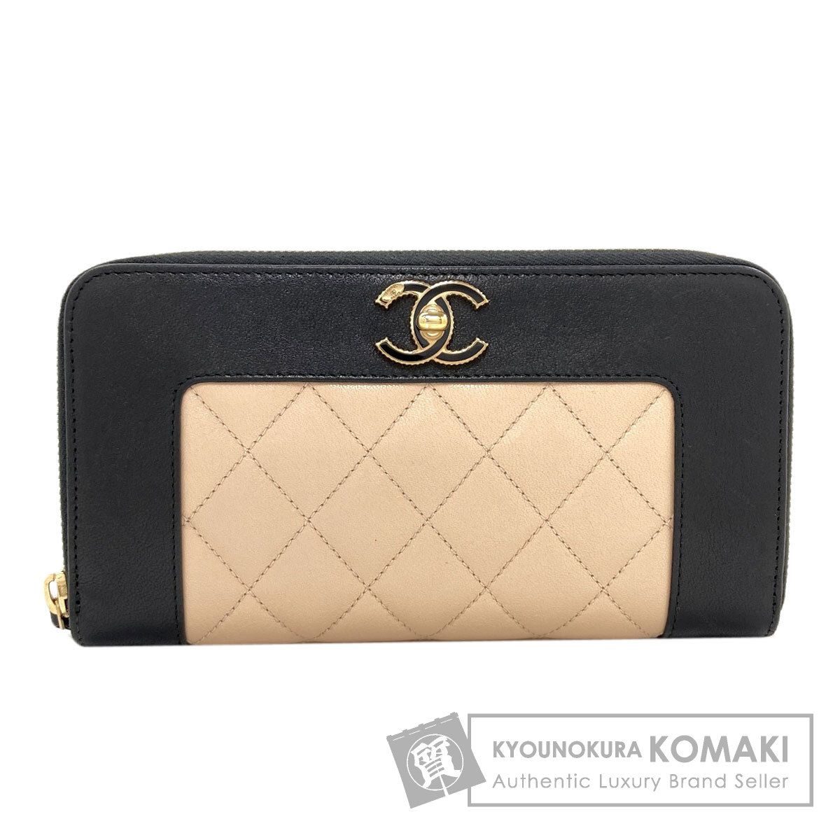 CHANEL シャネル マドモアゼル ゴールド金具 長財布（小銭入れあり） カーフ レディース [中古] 57,475円