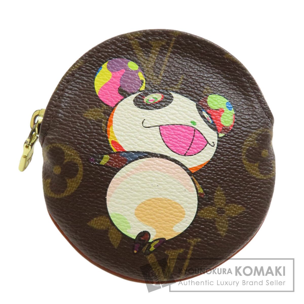 LOUIS VUITTON ルイヴィトン M61928 ポルト モネ ロン パンダ 村上隆コラボ コインケース モノグラムキャンバス レディース [中古]