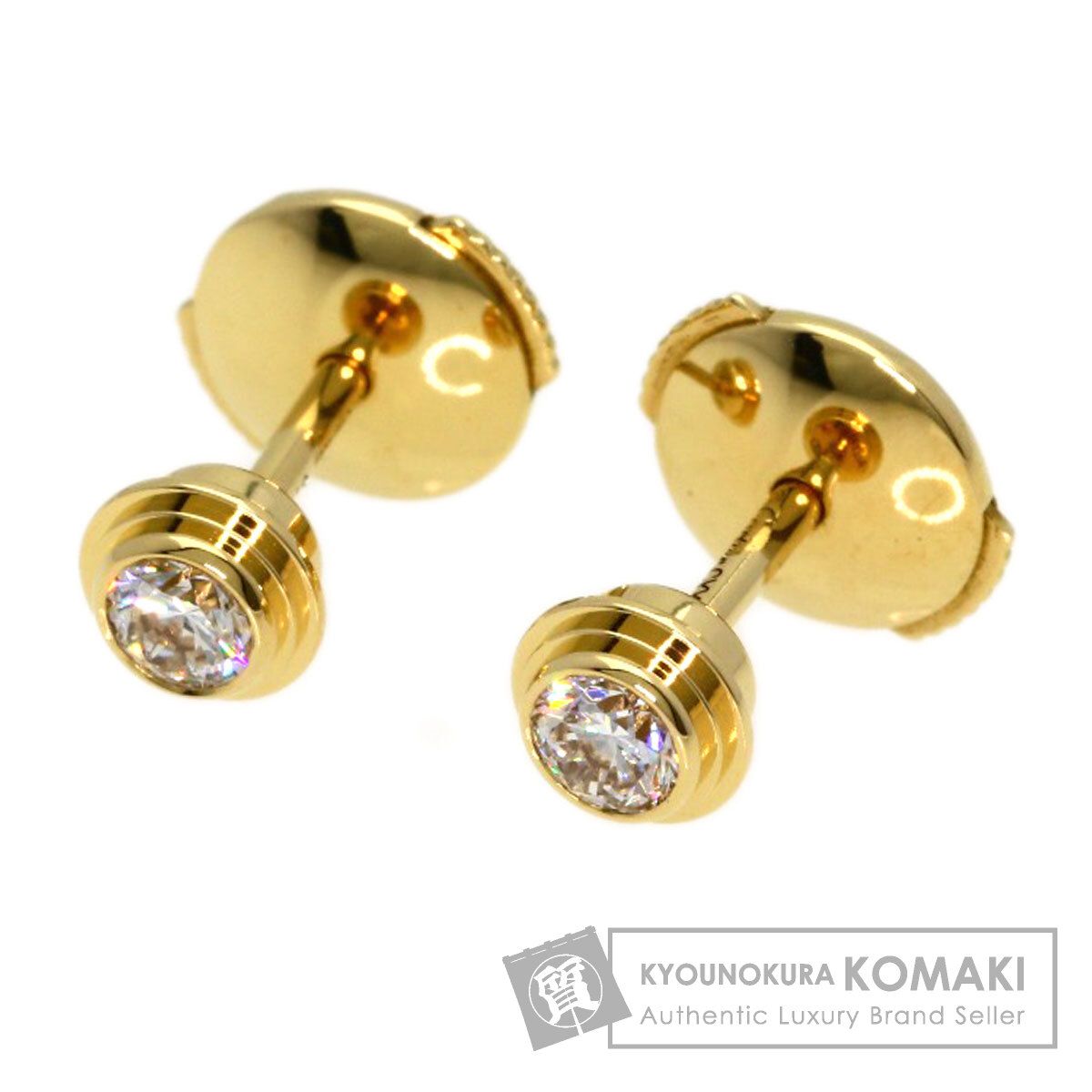 CARTIER カルティエ ダムール ミディアム ダイヤモンド ピアス K18YG レディース [中古] 204,435円