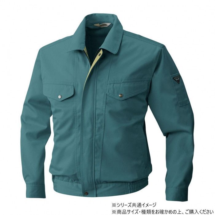 制電加工で冬場もパチパチしにくい 桑和 SOWA 4443 ツートンブルゾン Mサイズ ダークG(109) 綿混・制電
