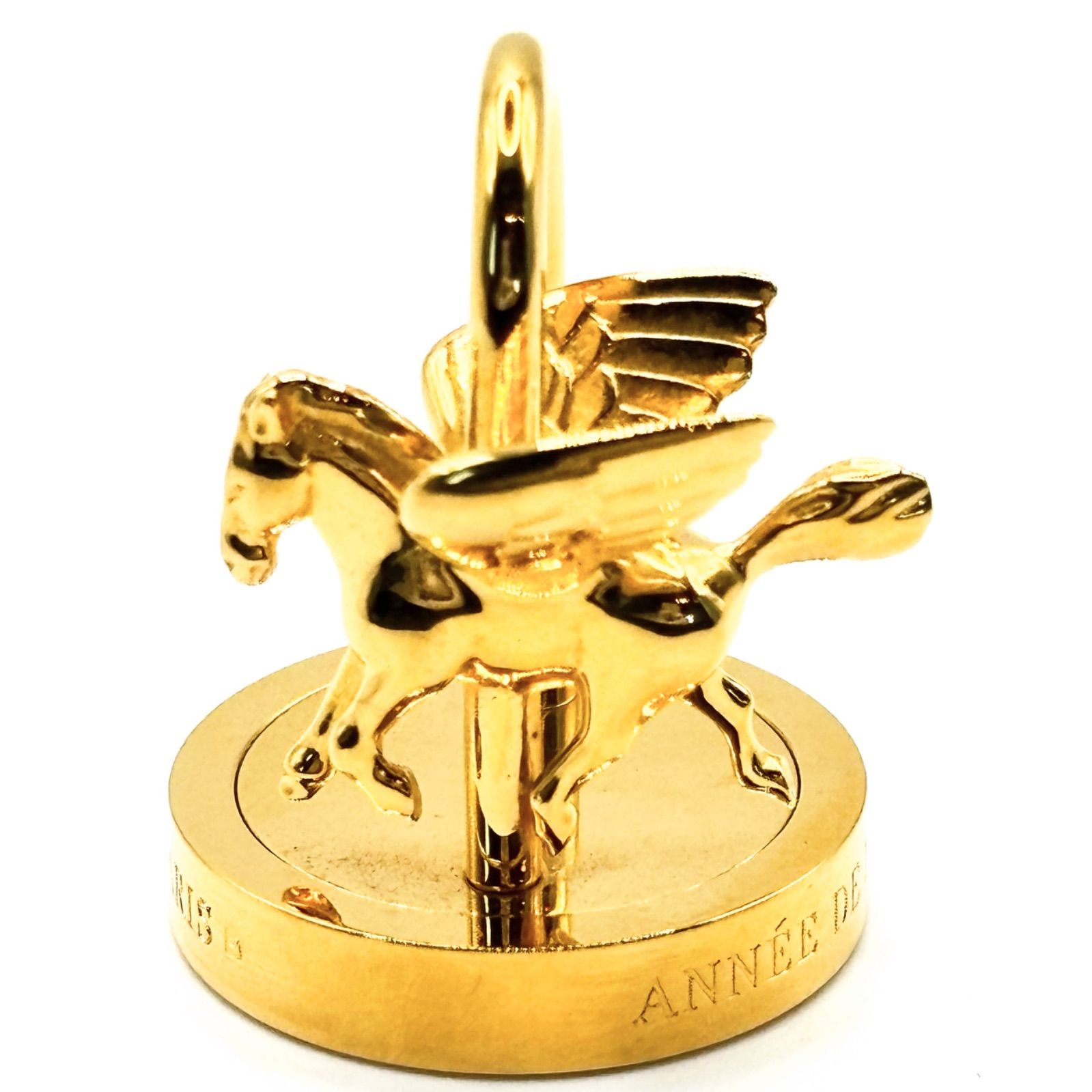 [Rare] HERMES Hermes GP 2007 Limited Arne Dance Pegasus Padlock Cadena Charm Gold Carousel Rare Interior Figurine Collection [Free Shipping]