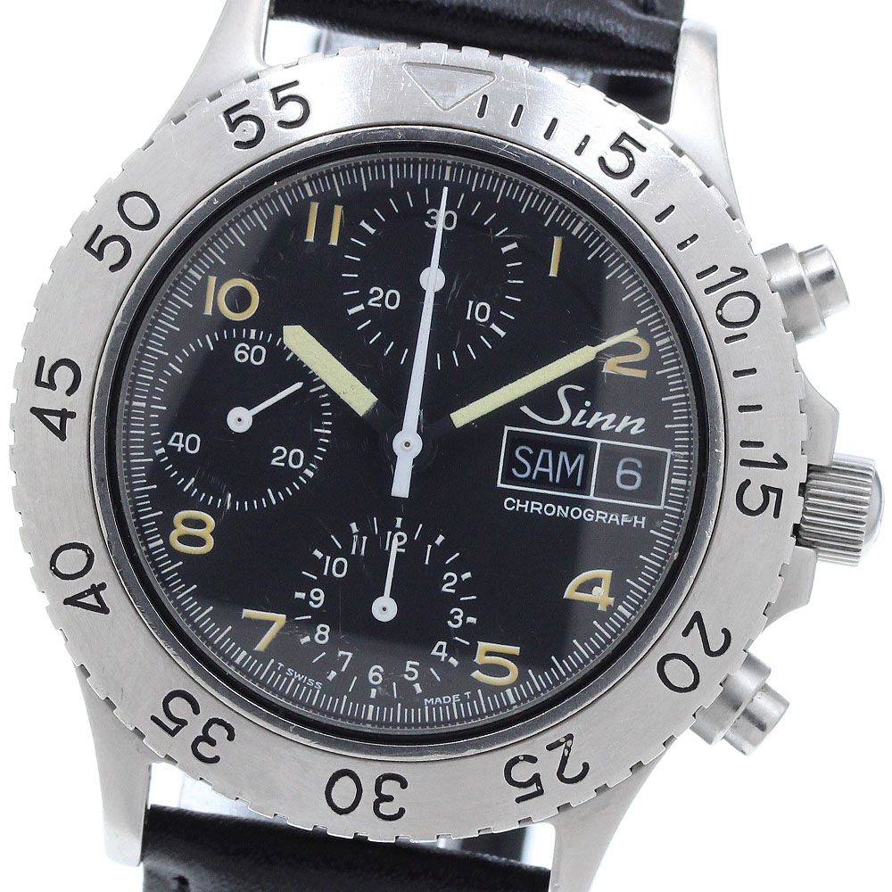 ジン Sinn 256 クロノグラフ デイデイト 自動巻き メンズ _972849