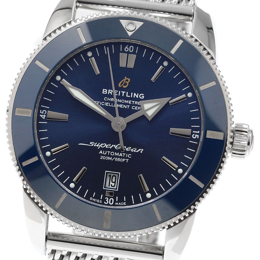 ブライトリング BREITLING AB2020 スーパーオーシャン ヘリテージ2 オートマチック46 デイト 自動巻き メンズ 良品 保証書付き_973402