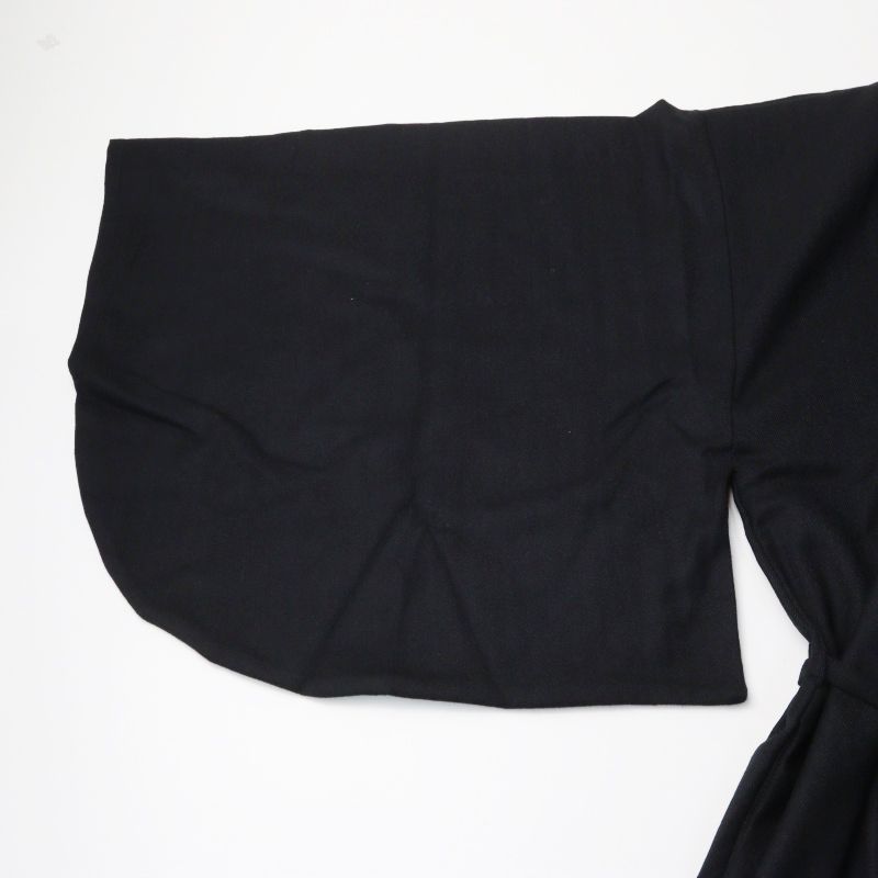 新品未使用 ソウソウ SOU・SOU 京都 梳毛 杉綾織 薙刀かり衣 細衿 濡羽色 女L＼ブラック ウール ロング 羽織り ドレス【2400015104454】