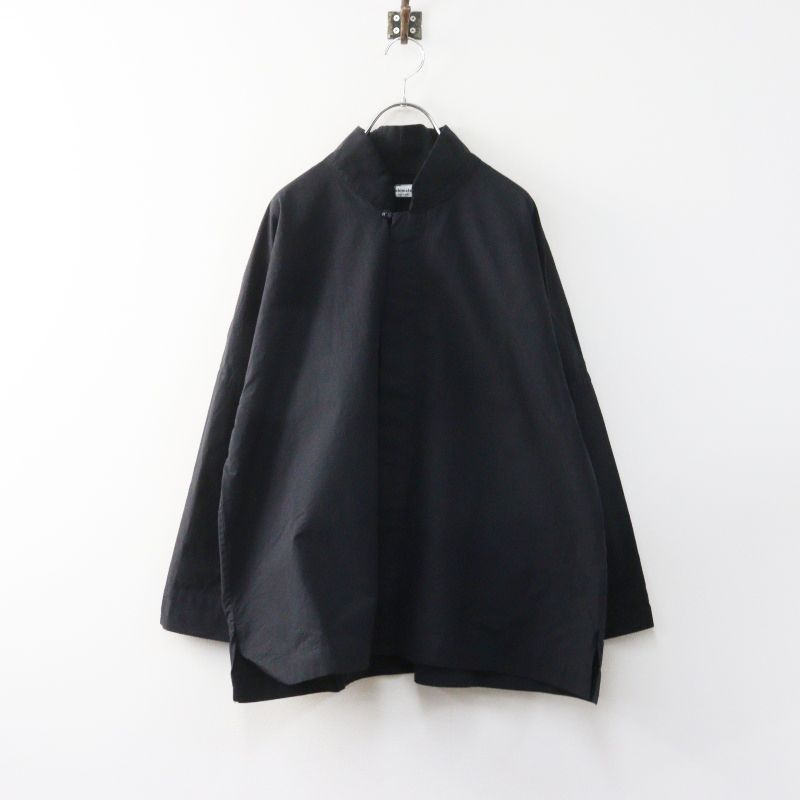 定価30800円 チマラ chimala スタンドカラー シャツジャケット S ブラック／トップス 長袖 コットン 無地【2400015101552】