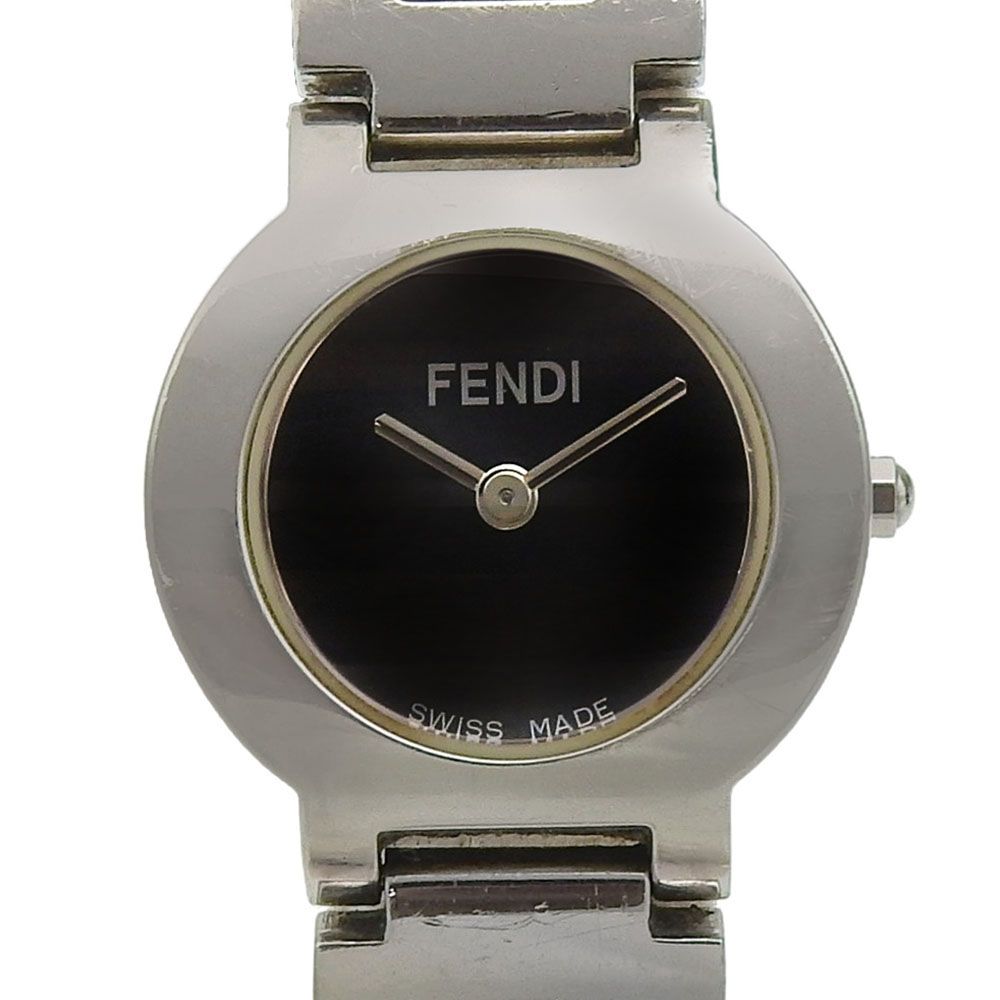 【FENDI】フェンディ オロロジ 3050L ステンレススチール クオーツ アナログ表示 レディース 黒文字盤 腕時計 15,246円