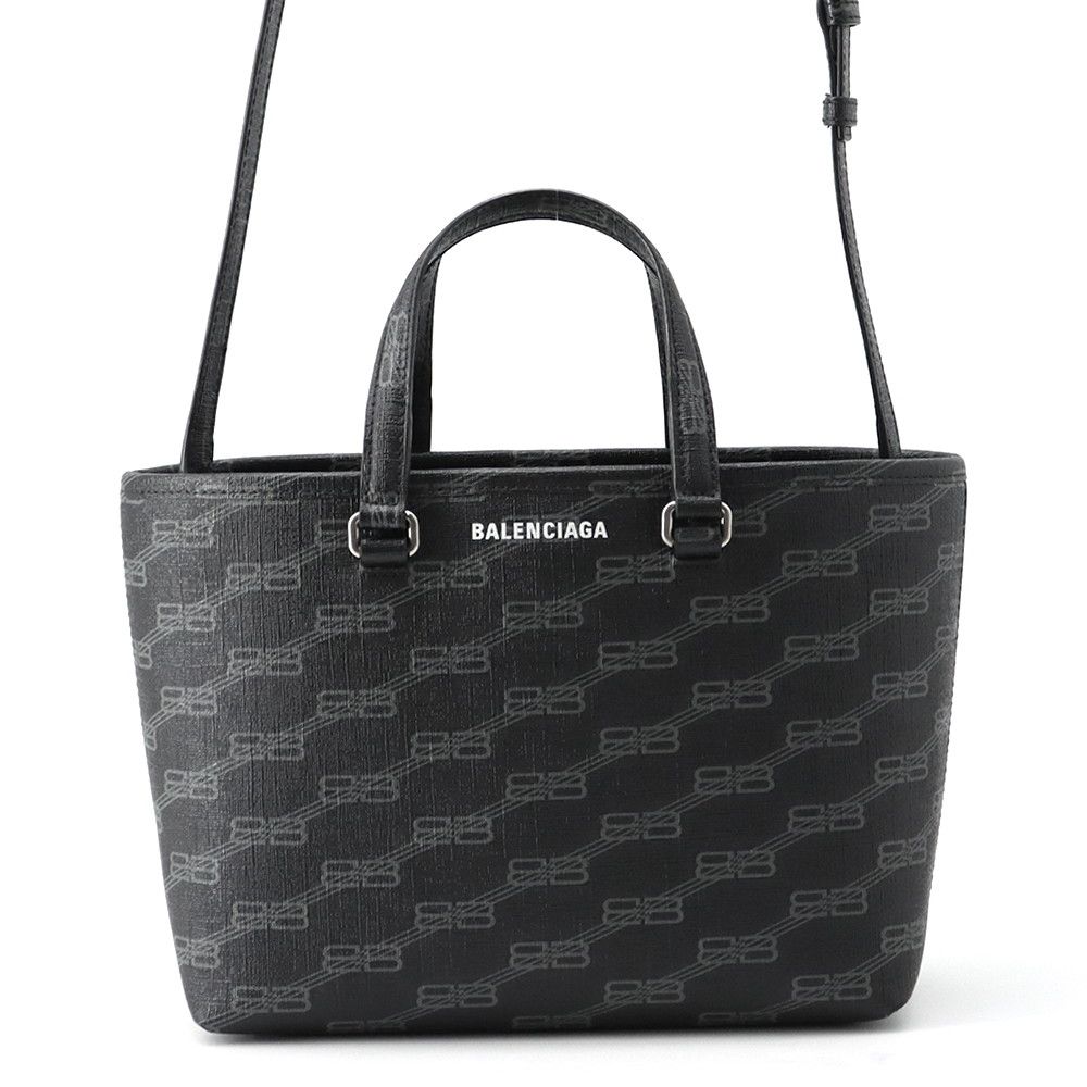 バレンシアガ ハンドバッグ シグネチャー BBモノグラム ショッパーバッグ PVC 702699 BALENCIAGA 2way 黒 61,435円