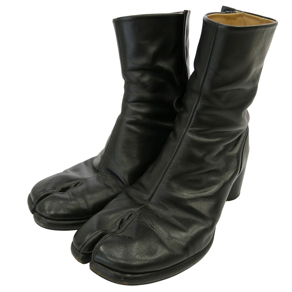 MAISON MARGIELA メゾンマルジェラ S57WU0132 Tabi 足袋 タビ レザー ヒール ブーツ ブラック系 41【中古】