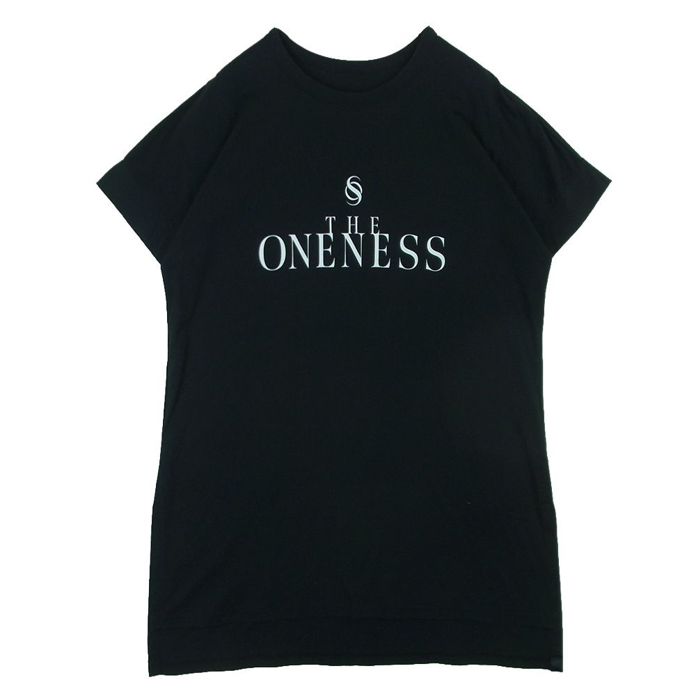 ザワンネス THE ONENESS ロゴ プリント 半袖 Tシャツ コットン 日本製 ブラック系 M【中古】