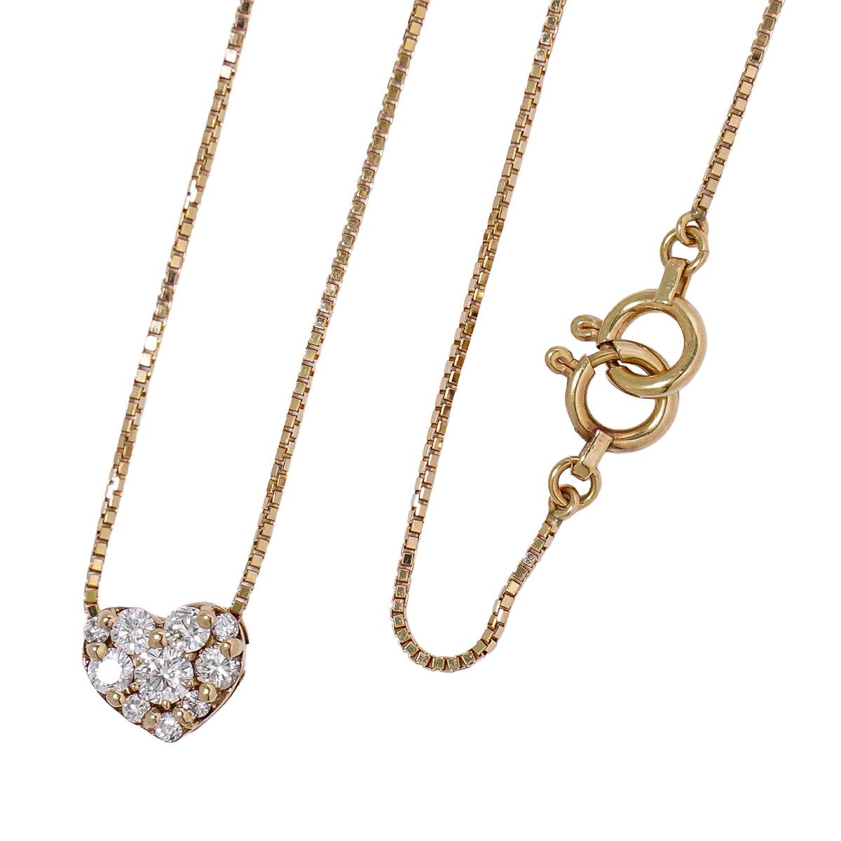 本物 ダイヤモンド 0.30ct K18 PG ネックレス ペンダント ピンクゴールド アクセサリー ジュエリー 中古・ 45,370円