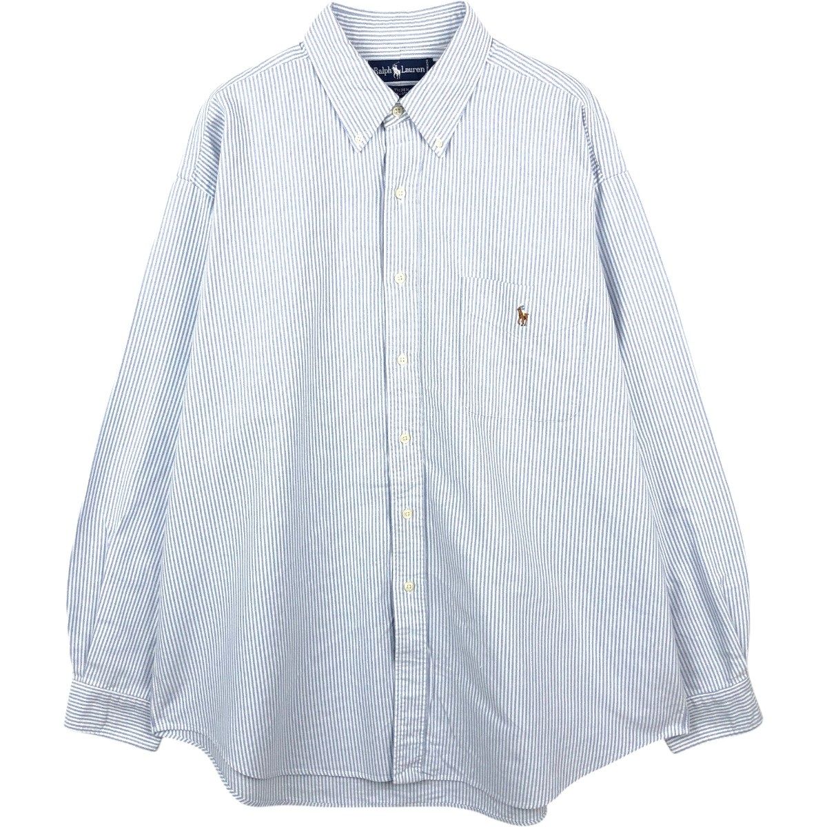 古着 ラルフローレン Ralph Lauren TILDEN 長袖 ボタンダウンストライプシャツ メンズXL相当/eaa662726
