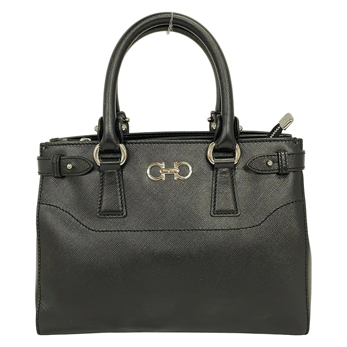 FERRAGAMO/SalvatoreFerragamo(サルバトーレフェラガモ) ハンドバッグ バティック EE-21 E428 黒 ダブルガンチーニ レザー