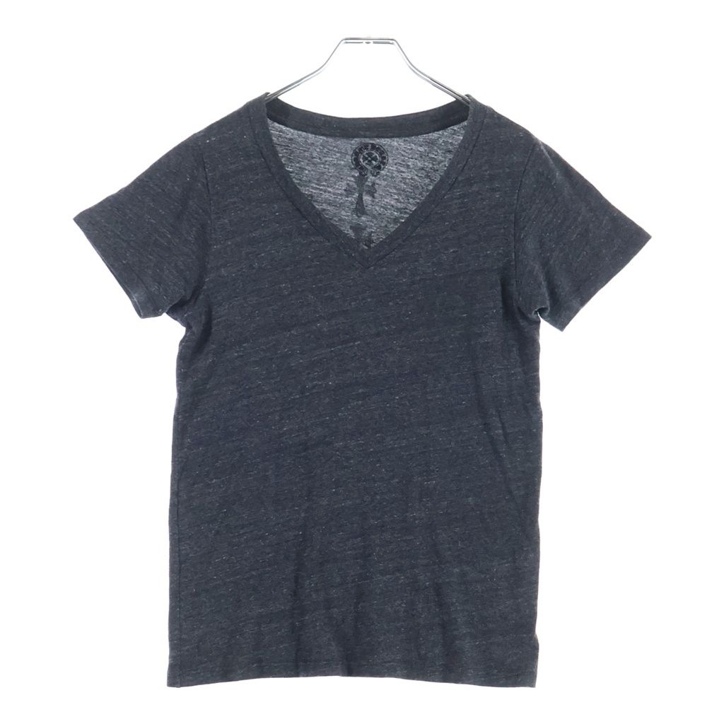 CHROME HEARTS (クロムハーツ) OLD 3CEMETARY オールド 3セメタリー バッククロスライン Vネック半袖Tシャツ ショートスリーブカットソー グレー