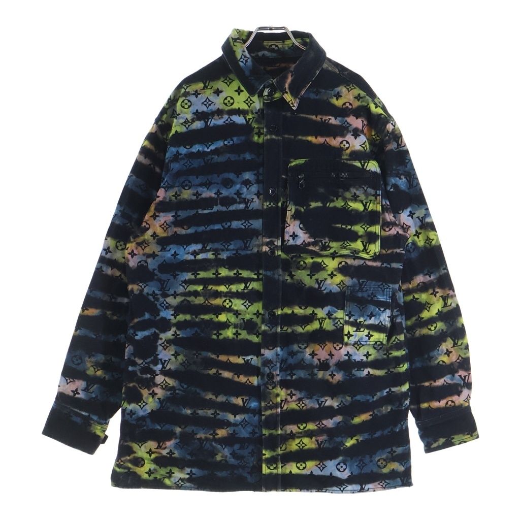 LOUIS VUITTON (ルイヴィトン) 21AW Painted Monogram Tie Dyed Denim Shirt RM2129 H98 HLA10W ペインテッド モノグラム 対台柄デニムシャツジャケット マルチ 72,600円
