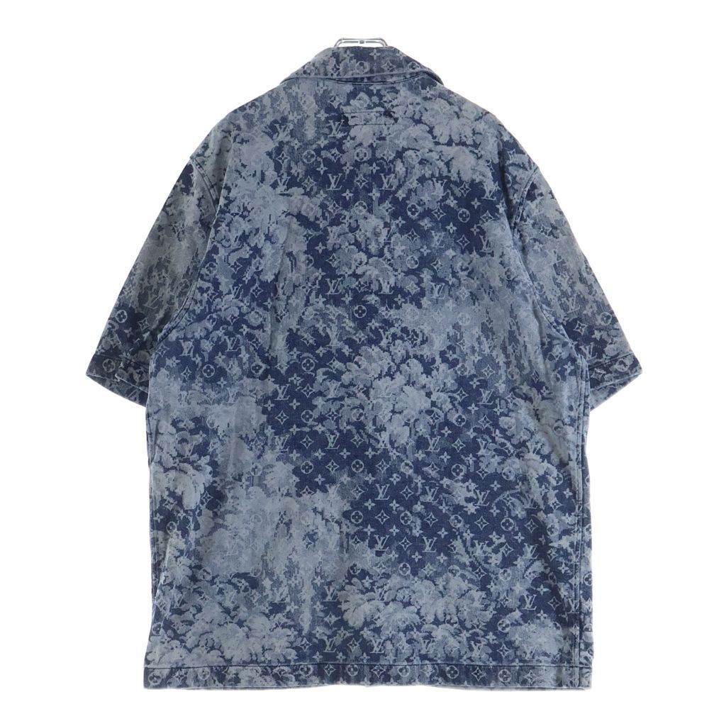 LOUIS VUITTON (ルイヴィトン) 21SS Hawaiian Tapestry Denim Shirt RM211M ZMC HKS02W ハワイアン タペストリーデニム半袖シャツ インディゴ