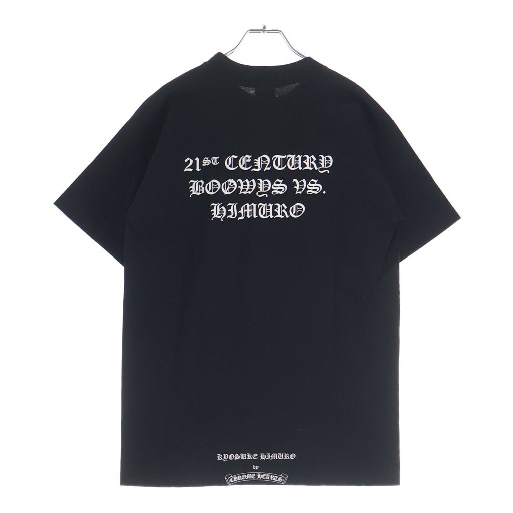 CHROME HEARTS (クロムハーツ) OLD ×KYOSUKE HIMURO 21st CENTURY BOOWYS VS S/S TEE ×氷室京介 オールド ボウイVSヒムロ プリントクルーネック半袖Tシャツ ブラック