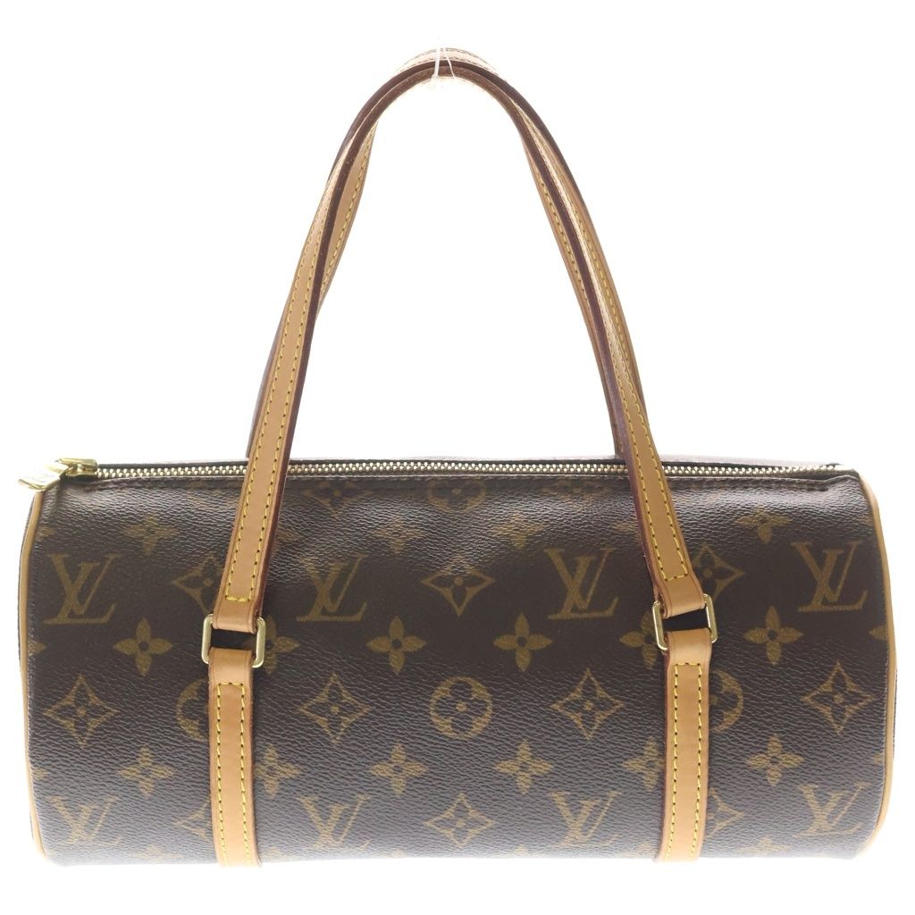 LOUIS VUITTON (ルイヴィトン) モノグラム パピヨン28 PVC レザー ハンドバッグ ブラウン M51386