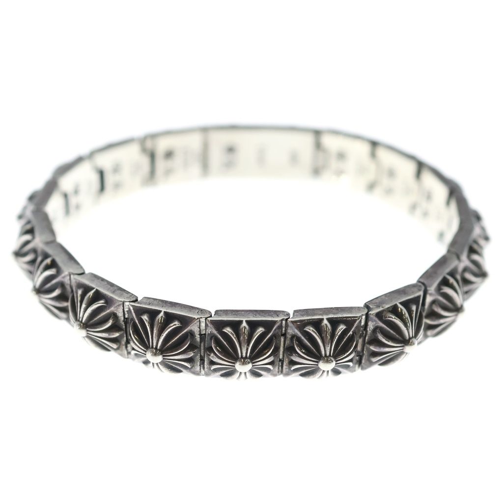 CHROME HEARTS (クロムハーツ) PYRAMID PLS LNK 3/8 ピラミッドプラス ブレスレット シルバー
