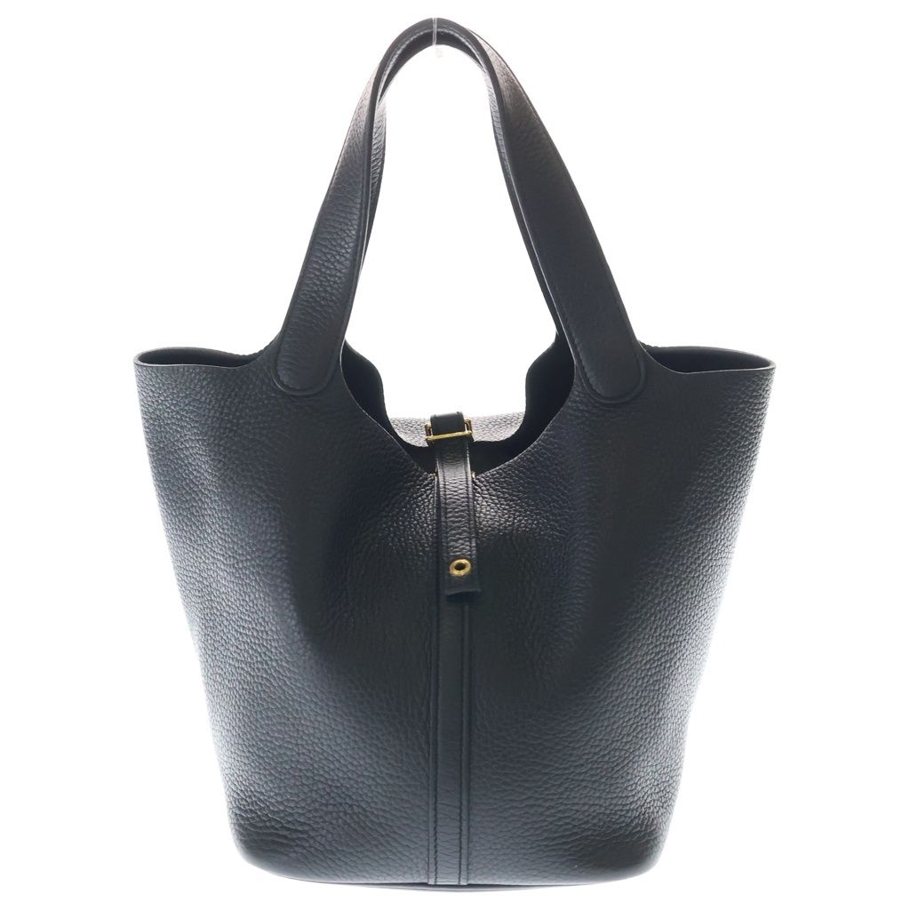 HERMES (エルメス) ピコタンMM ハンドバッグ ミニバッグ ブラック トリヨンレザー B刻印 ゴールド金具