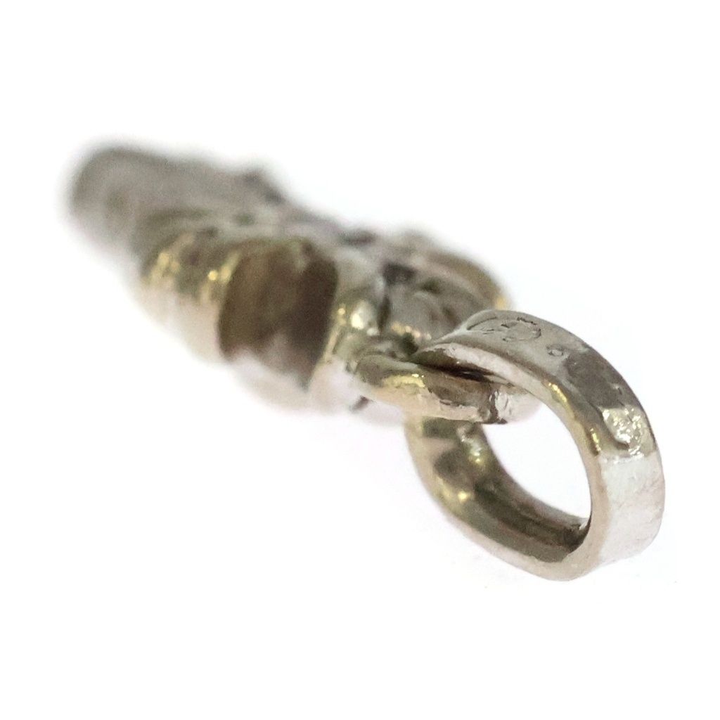 CHROME HEARTS (クロムハーツ) 18K CRS BBYFAT P/SAP ベイビーファットクロス PAVEピンクサファイア ペンダントトップ ホワイトゴールド -