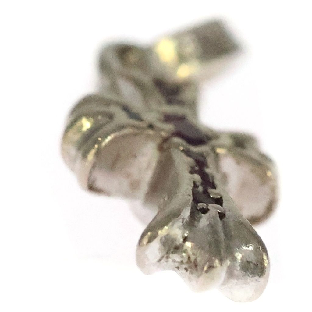 CHROME HEARTS (クロムハーツ) 18K CRS BBYFAT P/SAP ベイビーファットクロス PAVEピンクサファイア ペンダントトップ ホワイトゴールド -
