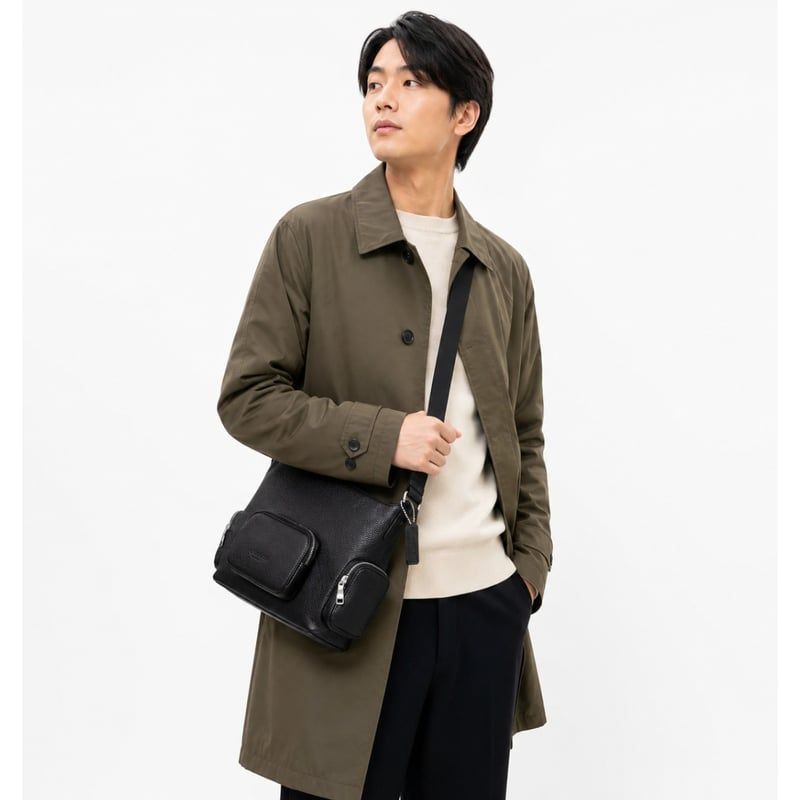 ✨️コーチ COACH　フィン クロスボディ バッグ・ポケット　CET50 SV/BK