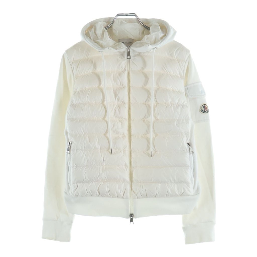 MONCLER (モンクレール) MAGLIA CARDIGAN マグリアカーディガン ダウン切り替え ジップアップ ジャケット ホワイト レディース H10938G00028