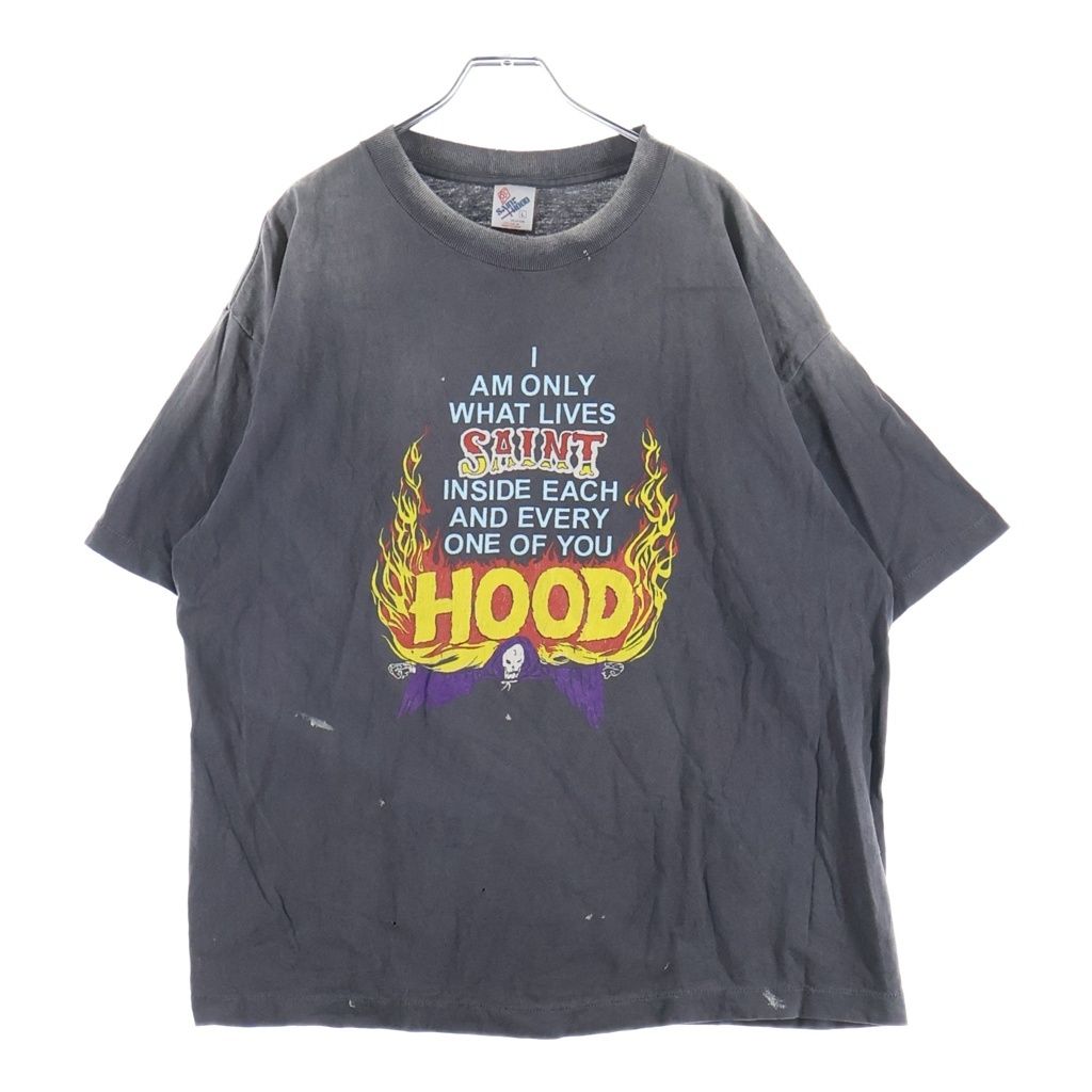 SAINT MICHAEL (セントマイケル) 25SS ×NEIGHBORHOOD STHD.HOOD TEE ネイバーフッド クルーネック 半袖Tシャツ カットソー ブラック SM-HR8-0000-C69