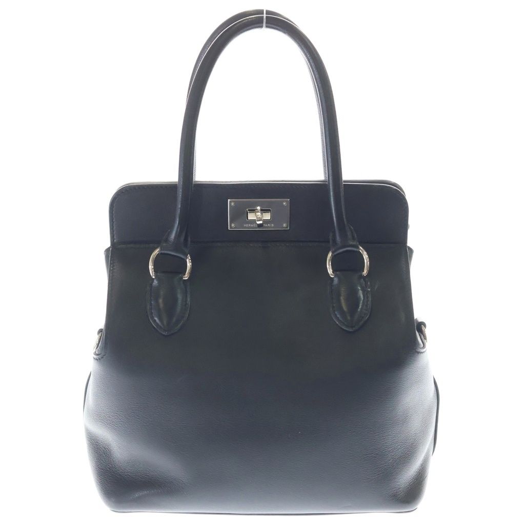 HERMES (エルメス) ツールボックス20 2WAYハンドバッグ ショルダーバッグ ブラック スイフト レザー シルバー金具