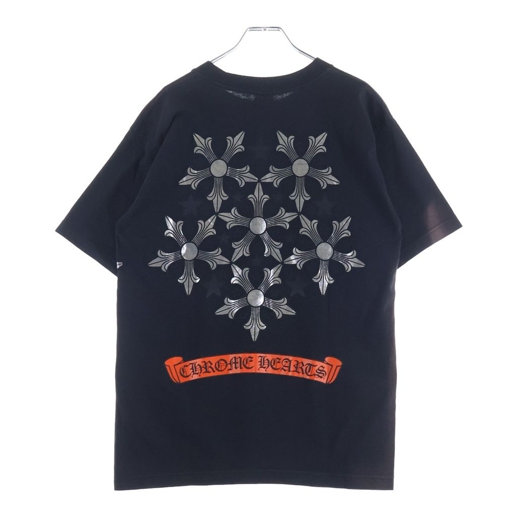 CHROME HEARTS (クロムハーツ) OLD STAR オールドスター 胸ポケット 半袖Tシャツ カットソー ブラック