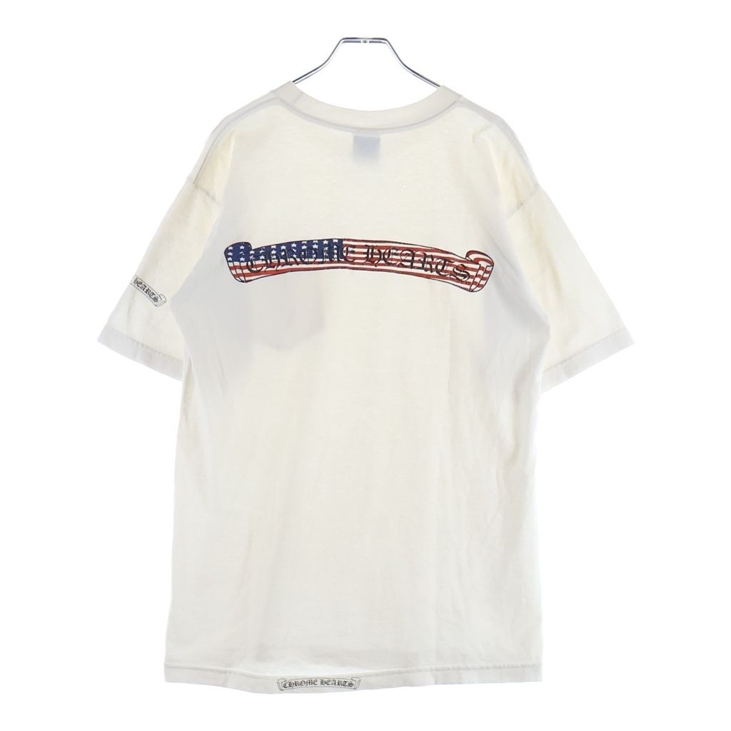 CHROME HEARTS (クロムハーツ) OLD S/S オールド バックアメリカンスクロールラベルプリント 半袖Tシャツ -