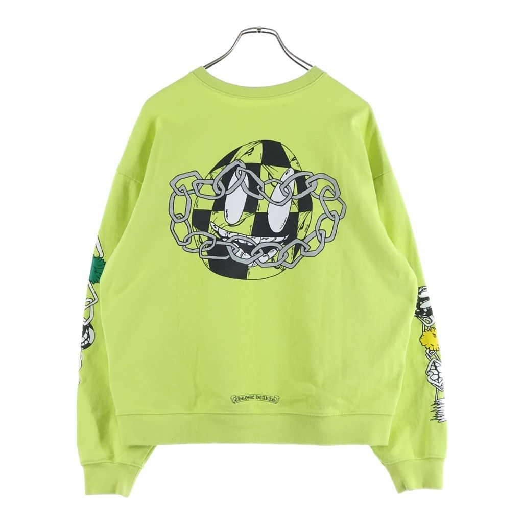 CHROME HEARTS (クロムハーツ) ×MATTY BOY PPO LINK Sweat Shirt マッティボーイ PPOリンク クルーネックスウェットシャツ トレーナー イエロー ‐
