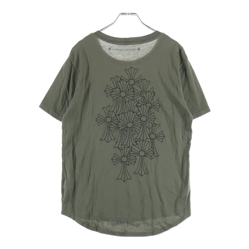 CHROME HEARTS (クロムハーツ) Cemetery S/S Tee セメタリープリント半袖Tシャツ オリーブ/ブラック