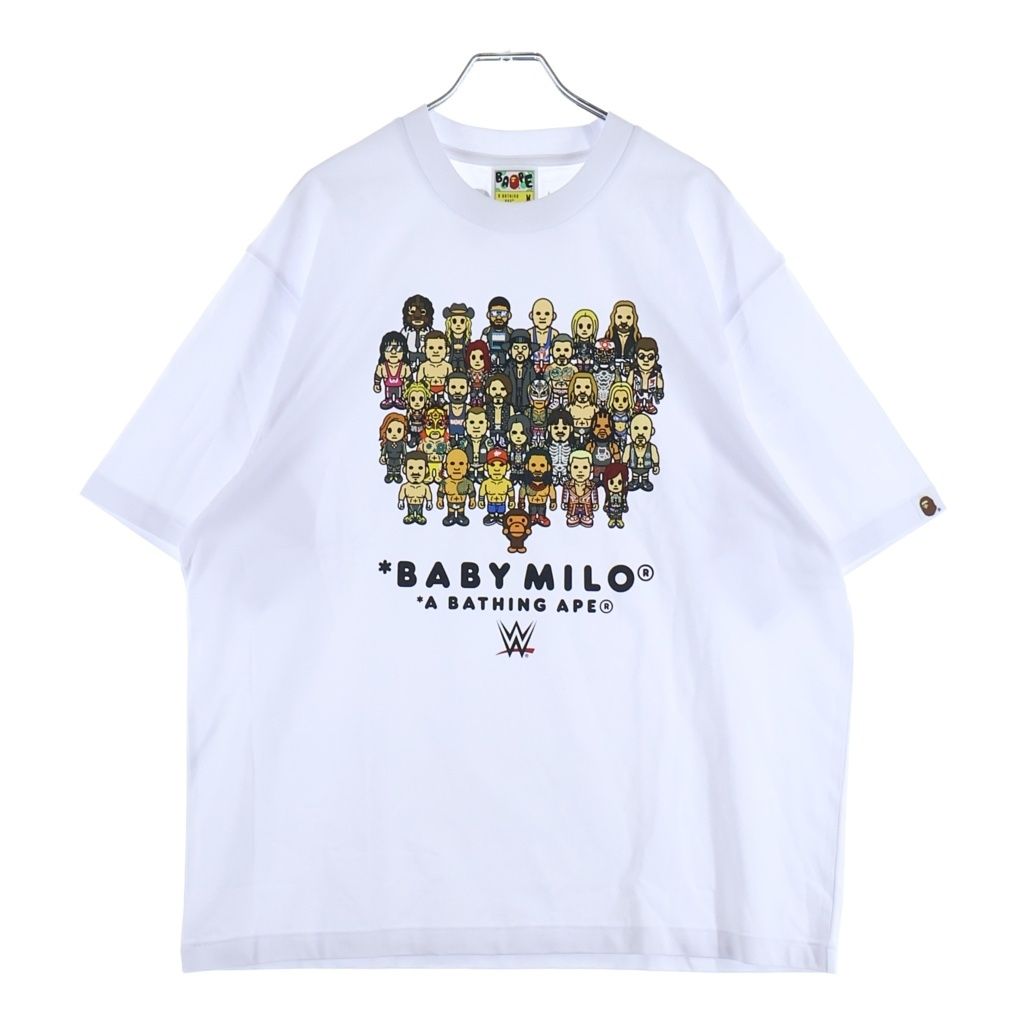 A BATHING APE (アベイシングエイプ) ×WWE WRESTLERS BABY MILO RELAXED FIT TEE フロントプリント クルーネック半袖Tシャツカットソー 2L73-110-920