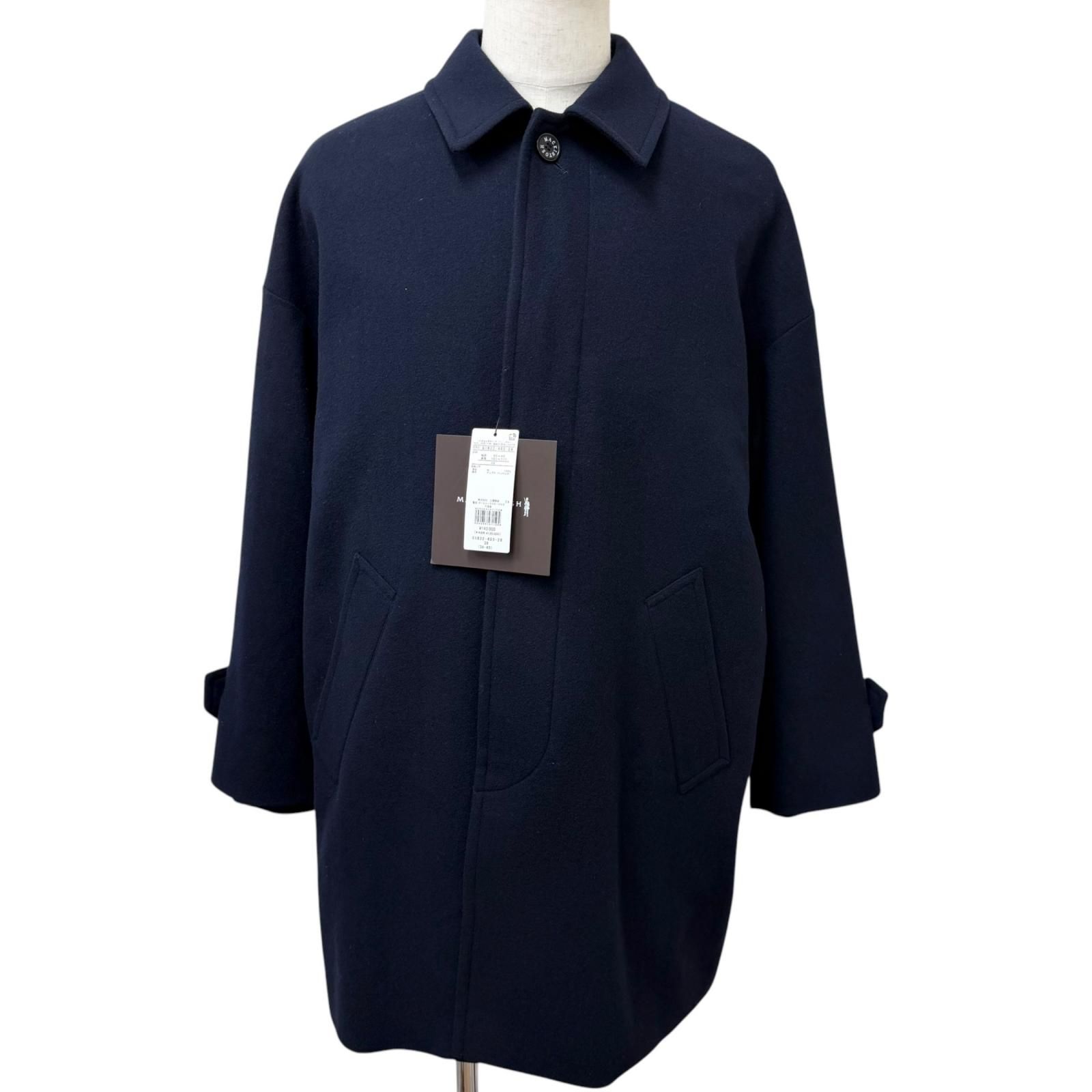 未使用品□MACKINTOSH LONDON マッキントッシュ ロンドン G1B22-403-28 ROSLEY ライトメルトンステンカラーコート ネイビー 38 正規品 42,120円