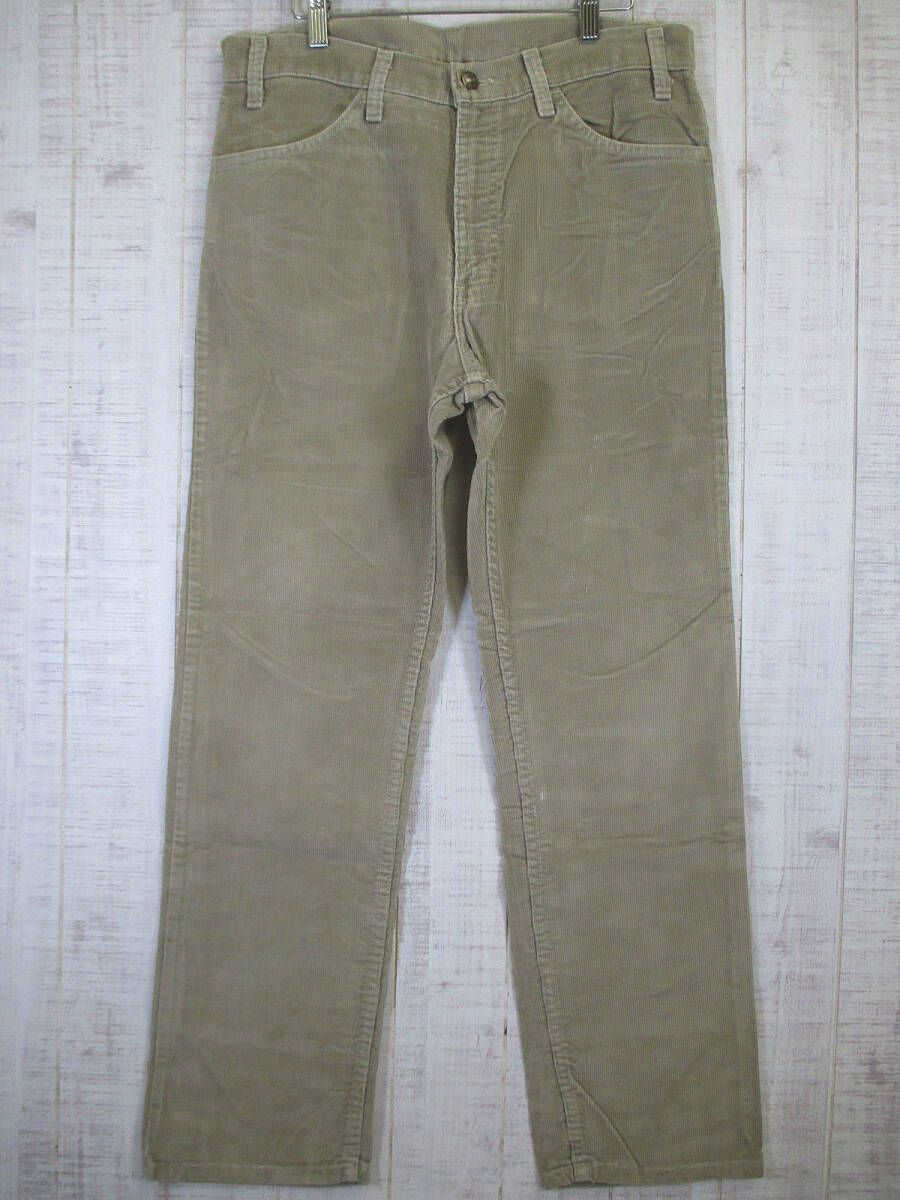 80's　ヴィンテージ　Levi’s　リーバイス　コーデュロイパンツ　W33xL29　ブラック　USA製　白タブ　ブランク　＃0726-3