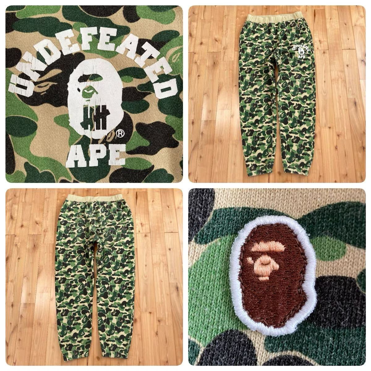 Undefeated × BAPE ABC CAMO スウェットパンツ Lサイズ a bathing ape sweat pants エイプ ベイプ アベイシングエイプ ABCカモ oy6