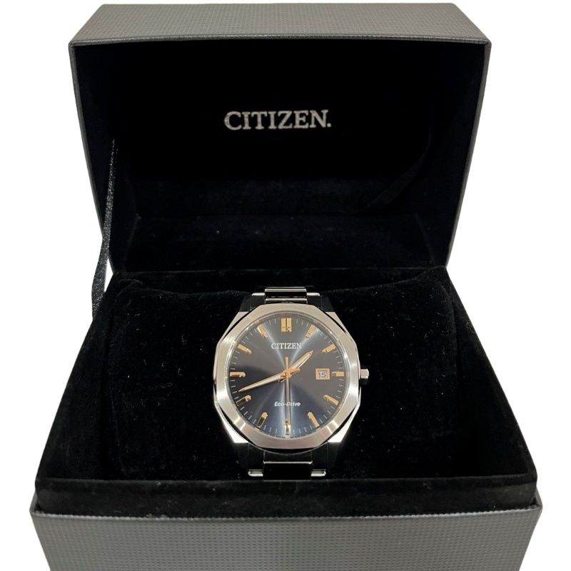 CITIZEN シチズン エコ・ドライブ BM7620-83E 腕時計メンズ ソーラークォーツ ブラック文字盤 動作品 【中古】 12606R5