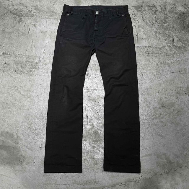 CHROME HEARTS CHINOS PANTS JVPタグ SIZE-29 クロムハーツ レザー切替 チノパンツ 心斎橋