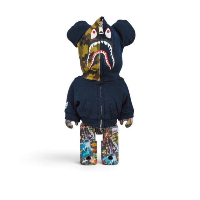 A BATHING APE MEDEICOM TOY BE@BTICK BAPE LEGACY CAMO SHARK 100%&400%SET アベイシングエイプ メディコムトイ ベアブリック ベイプ レガシー カモ シャーク 大名店