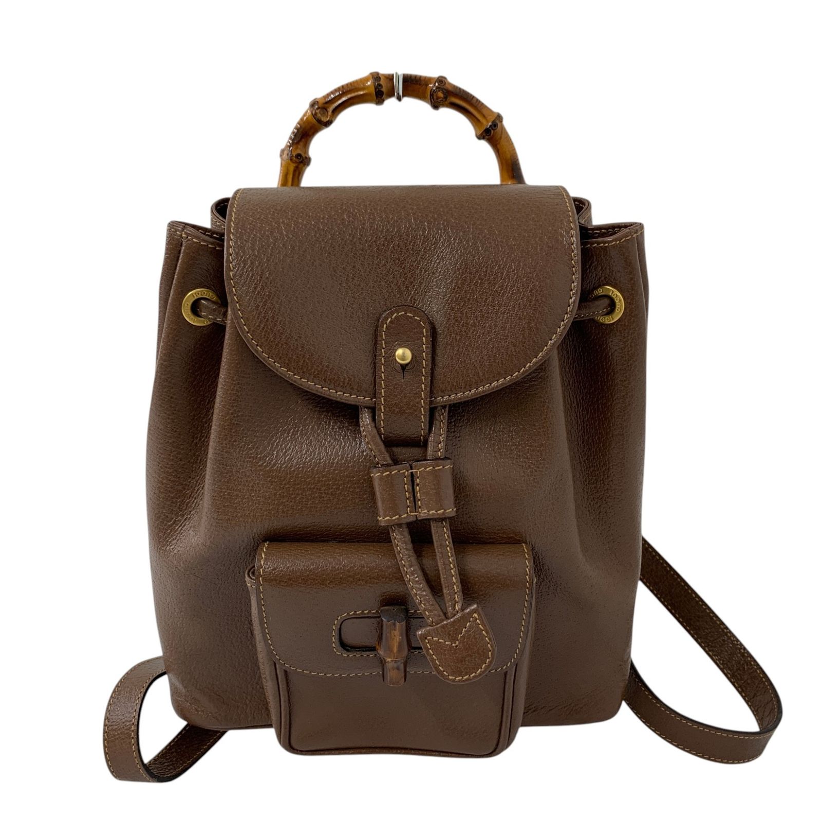 美品/GUCCI/グッチ/バンブーミニリュック/ブラウン/003.1705.0030/レディース/メンズ/バンブー/リュック/RS2455