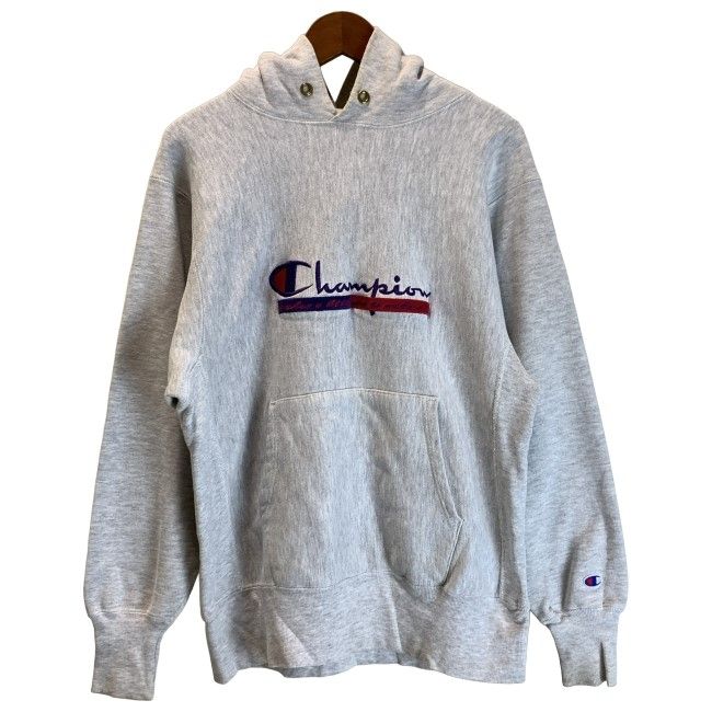 【中古】 Champion REVERSE WEAVE パーカー 90s vintage 90年代 OLD プルオーバー トップス 裏起毛 ブランドロゴ 刺しゅう USA製 アメカジ 古着 /1591