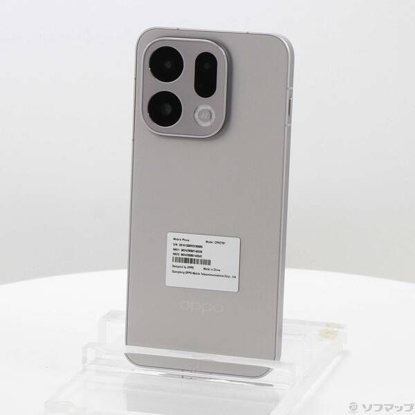 ソフマップ 〔中古品〕 OPPO Find X9 512GB チタニウムグレー CPH2797GY SIMフリー【377】