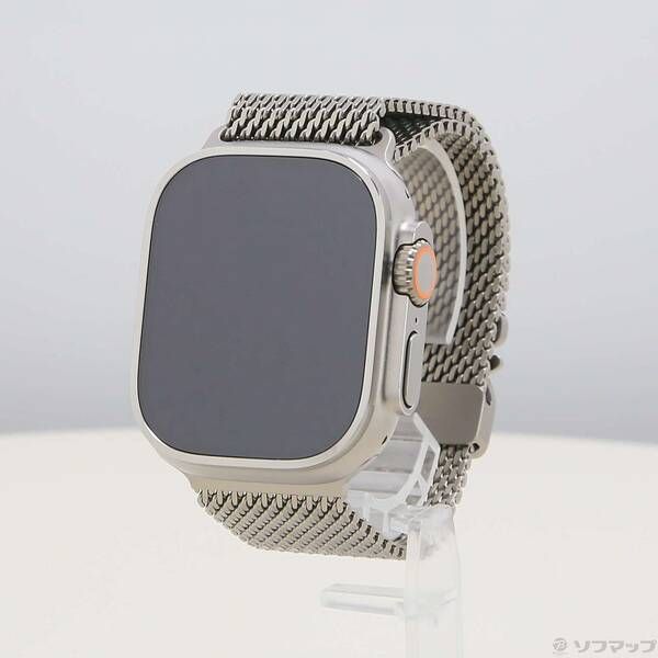 ソフマップ 〔中古品〕 Apple Watch Ultra 3 GPS + Cellular 49mm ナチュラルチタニウムケース ナチュラルチタニウムミラネーゼループ【258】